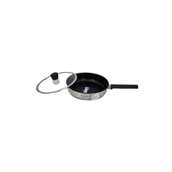 Stainless Steel Fry Pan With Glass-Lid Hp58 24 Cm