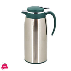 Stainless Steel Vacuum Flask Glass Refill Insulated Tea Pot Coffee Thermos Flask Green 1.6 Liter