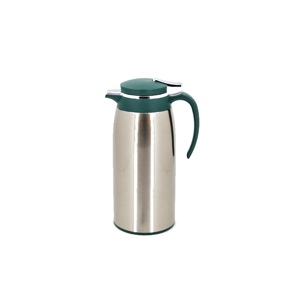 Stainless Steel Vacuum Flask Glass Refill Insulated Tea Pot Coffee Thermos Flask Green 1.6 Liter