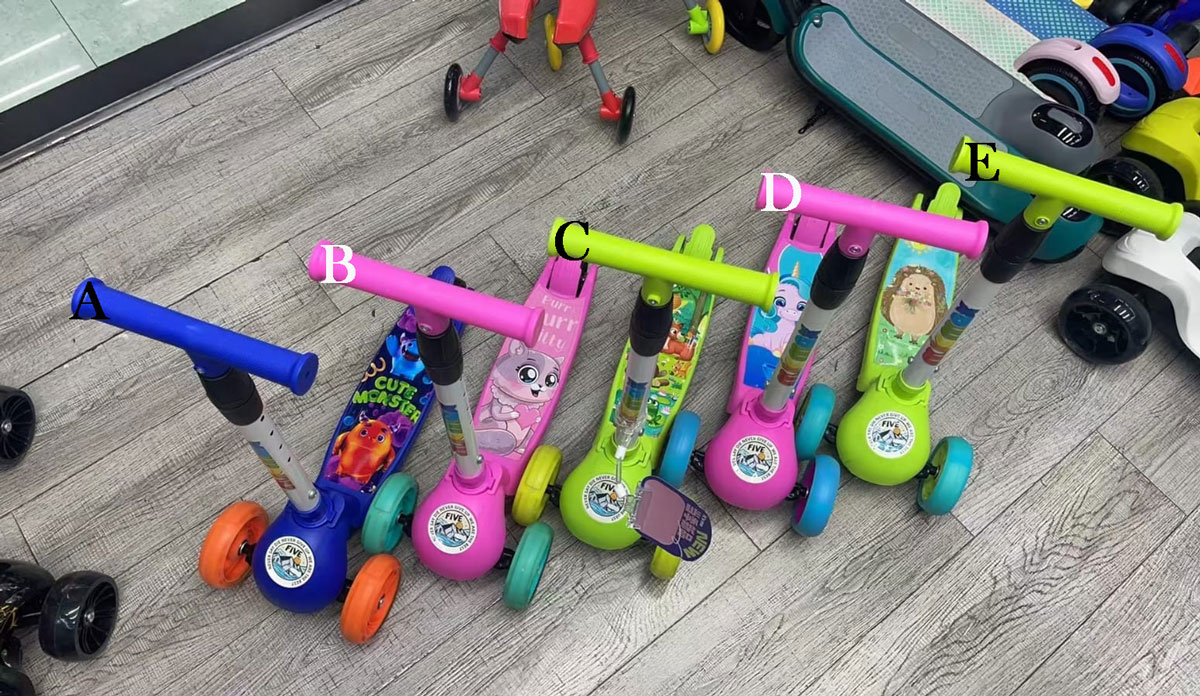 Three-Wheeled Cartoon Kids Scooter Up To 40 Kg
