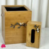Tissue Bin Set Wood Wb1091