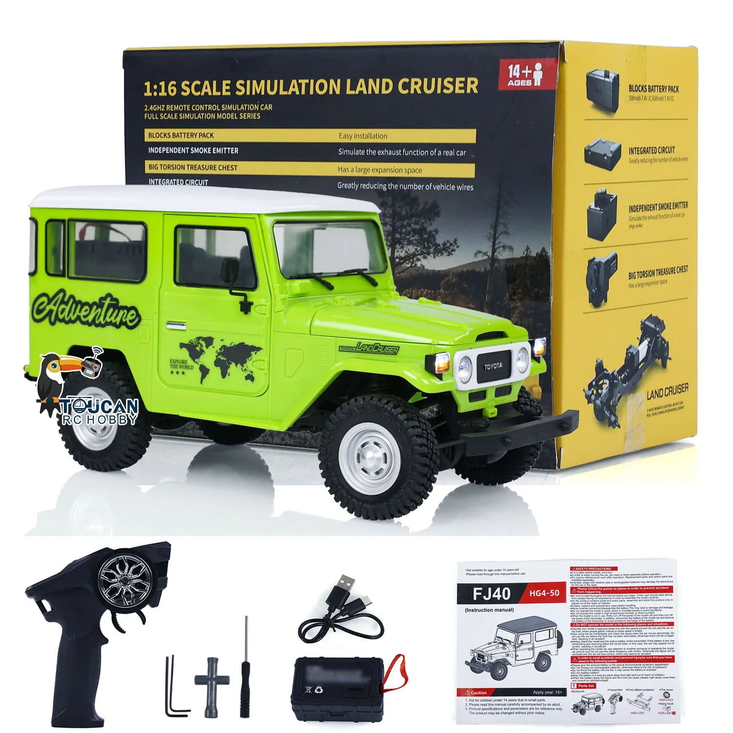 Toyota Land Cruiser Fj40 - 4 X 4 1:16 Scale Off-Road Legend Remote Control Car
