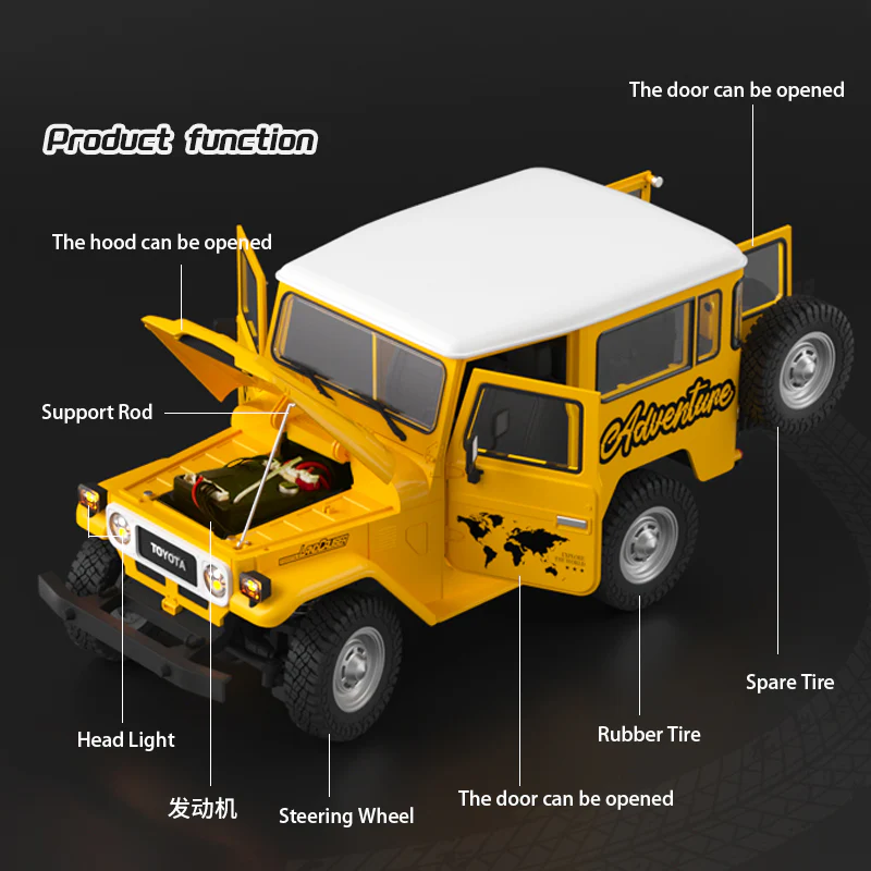 Toyota Land Cruiser Fj40 - 4 X 4 1:16 Scale Off-Road Legend Remote Control Car