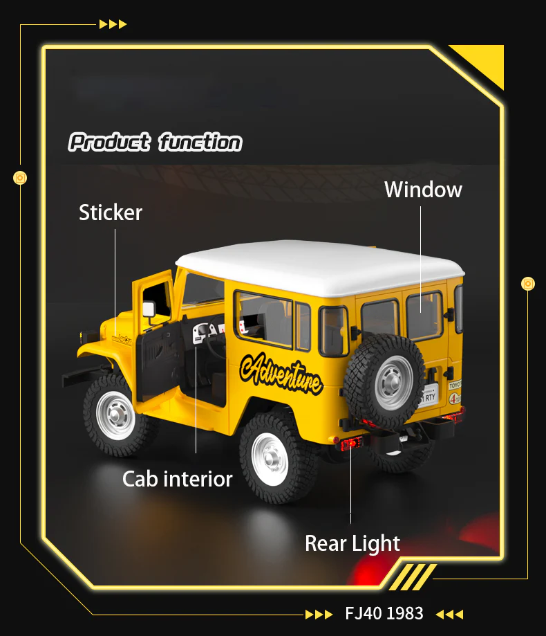 Toyota Land Cruiser Fj40 - 4 X 4 1:16 Scale Off-Road Legend Remote Control Car