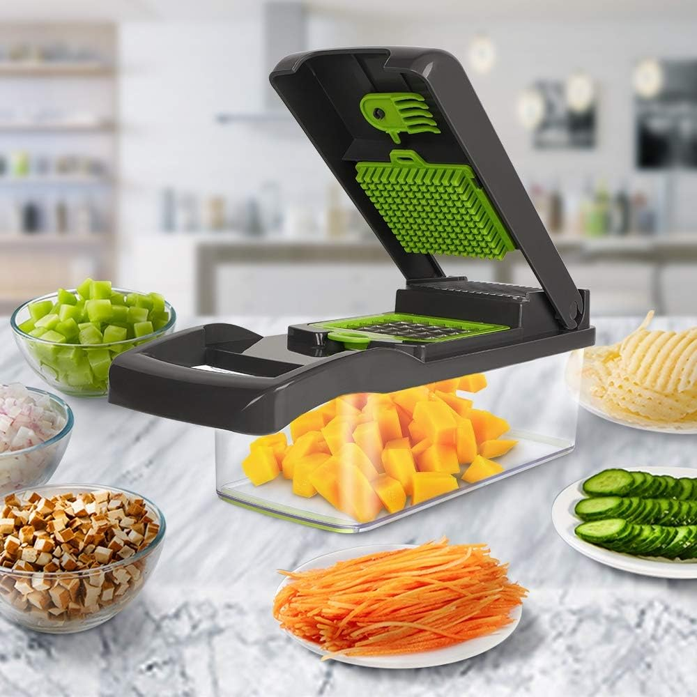 Vegetable Slicer With Food Container Multifunctional Fruit Slicer Handle Food Grater