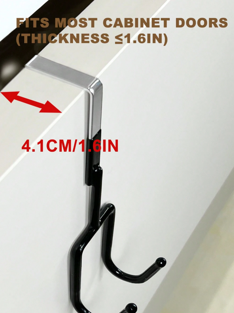 1Pc Over The Door Hooks Soft Rubber Heavy Duty Hooks