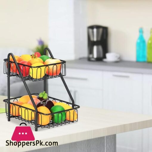 2-Tier Countertop Fruit Basket Kitchen Organizer in Pakistan