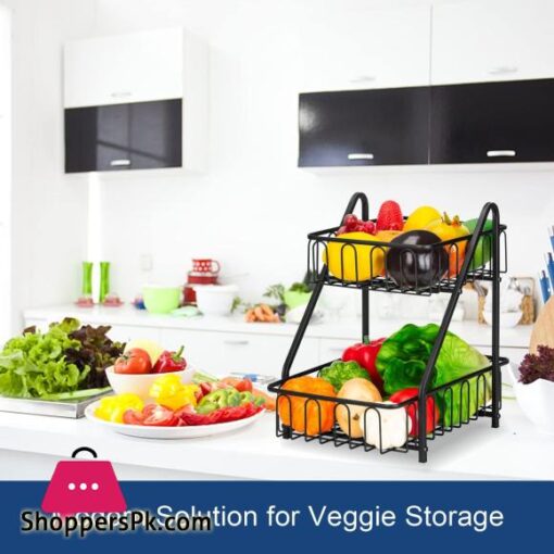 2-Tier Countertop Fruit Basket Kitchen Organizer in Pakistan