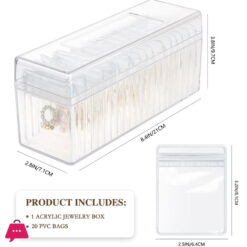 20 Pouch Portable Acrylic Jewelry Box Organizer