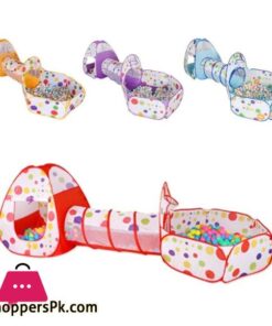 3 in 1 Kids Pop up Play Tent Crawl Tunnel Set Ball Pit Tent Playhouse Indoor Outdoor Toys