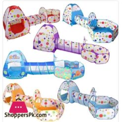 3 In 1 Kids Pop Up Play Tent Crawl Tunnel Set Ball Pit Tent Playhouse Indoor Outdoor Toys