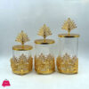 3 Pcs Candy Jar (Golden)