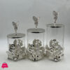 3 Pcs Candy Jar (Silver)
