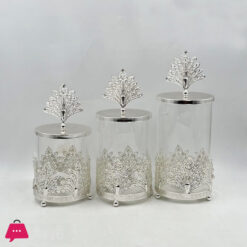 3 PCS CANDY JAR (SILVER)