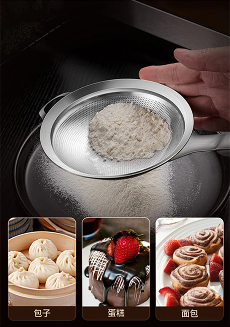 304 Stainless Steel Strainer Filter Spoon For Soy Milk Juice Oil Skimmer Flour Colander Sieve Fried Food Net Kitchen Gad 12 304 Stainless Steel Strainer Filter Spoon For Soy Milk Juice Oil Skimmer Flour Colander Sieve Fried Food Net Kitchen Gad