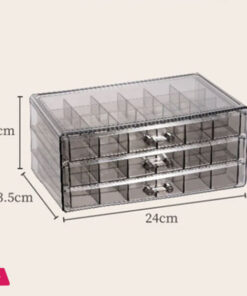 72 - Grids Drawer Transparent Jewelry Box 26 72 - Grids Drawer Transparent Jewelry Box - Image 3