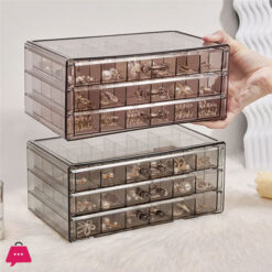 72 - Grids Drawer Transparent Jewelry Box