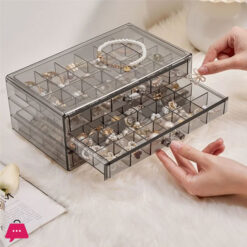 72 - Grids Drawer Transparent Jewelry Box