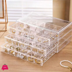 72 - Grids Drawer Transparent Jewelry Box