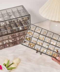 72 - Grids Drawer Transparent Jewelry Box