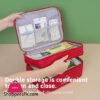 First Aid Kit Bag Medicine Box Double-Layer Medicine Sorting Bag