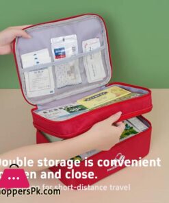 First Aid Kit Bag Medicine Box Double-Layer Medicine Sorting Bag