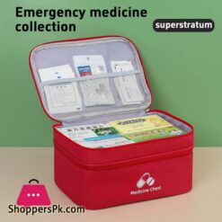 First Aid Kit Bag Medicine Box Double-Layer Medicine Sorting Bag