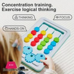 Four Color Sliding Chess Game Logical Thinking Training Game Color Classification Matching Puzzle Brain Teasers Advanced Childrens Toy