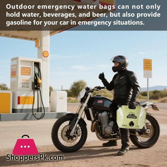 Outdoor Collapsible Water Storage Bag With Faucet Valve Plastic Water Bag 8-Liter 4 Outdoor Collapsible Water Storage Bag With Faucet Valve Plastic Water Bag 8-Liter - Image 2