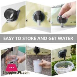 Outdoor Collapsible Water Storage Bag With Faucet Valve Plastic Water Bag 8-Liter 11 Outdoor Collapsible Water Storage Bag With Faucet Valve Plastic Water Bag 8-Liter