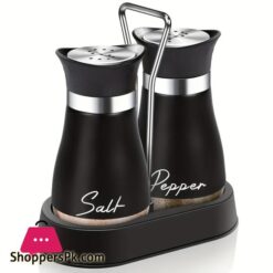Salt And Pepper Bottles With A Shaking Stand Stainless Steel Lid Refillable