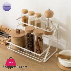 Spice Rack For Kitchen In Multipurpose Storage Rack Organizer In Tow Different Colors Iron Stand For Kitchen And Bathroom Organizer