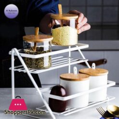 Spice Rack For Kitchen In Multipurpose Storage Rack Organizer In Tow Different Colors Iron Stand For Kitchen And Bathroom Organizer