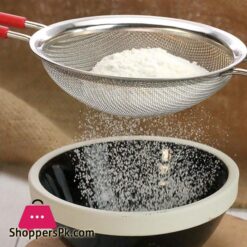 Stainless Steel 2 Layer 30 Fine Mesh Strainer Kitchen Flour Handheld Screen Mesh Flour Sieve (3Pcs)
