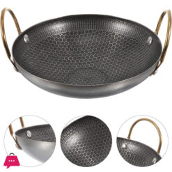 Stainless Steel Saute Fry Pan With Enameled Nonstick Surface 8-Inch