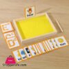 Wooden Montessori Sand Tray With Wooden Pen For Writing Letters And Numbers