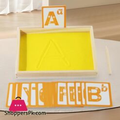 Wooden Montessori Sand Tray With Wooden Pen For Writing Letters And Numbers