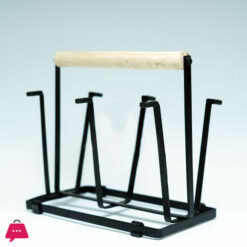 Glass Stand with Stylish Wooden Handle