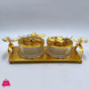 Golden 2 Pcs Partition Jar