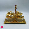 Golden 4 Pcs Partition Jar
