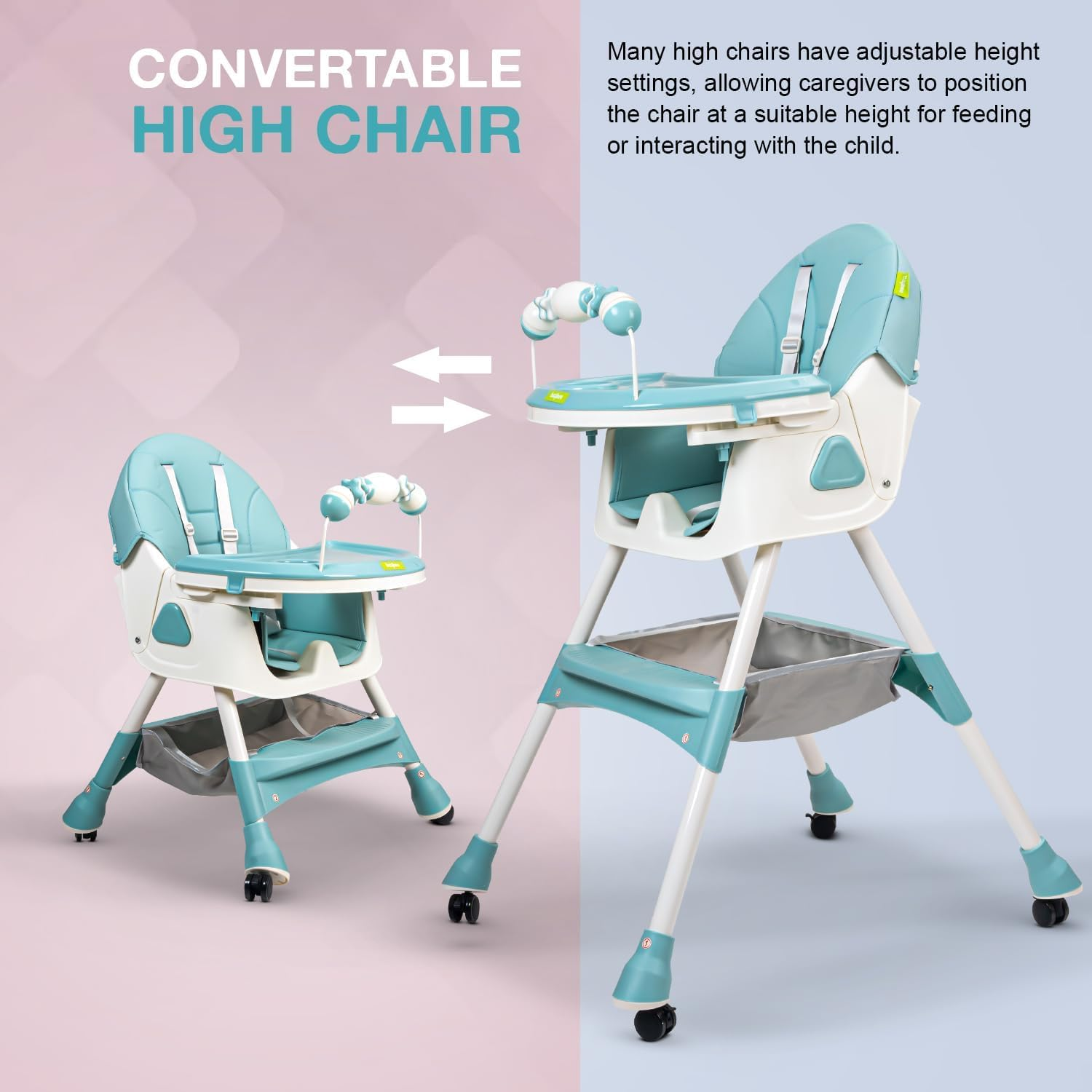 Kidilo High Chair E 560 - Grey 7 Kidilo High Chair E 560 - Grey