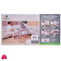Mastela Deluxe 4 in 1 Bassinet Cradle Swing & Bedside Sleeper for Birth to 36 Month Kids