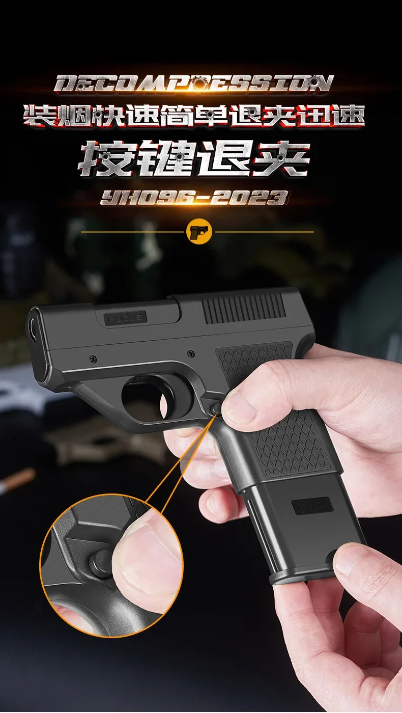 New Gun Lighter Pistol With Magazine Cigarette Holder 6 New Gun Lighter Pistol With Magazine Cigarette Holder