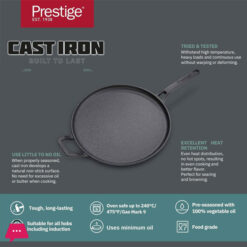Prestige Cast Iron Flat Tawa 28 Cm Induction Cast Iron Tawa - 48885