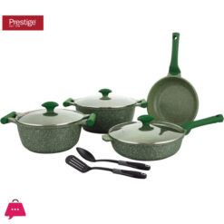 Prestige Essentials Nonstick Cookware Sets Granite Induction Safe - 9pcs -` 80990