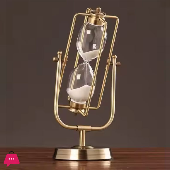 Rotating Metal Glass Timer Ornament 15-20 Minutes Time Approximately 3 Rotating Metal Glass Timer Ornament 15-20 Minutes Time Approximately
