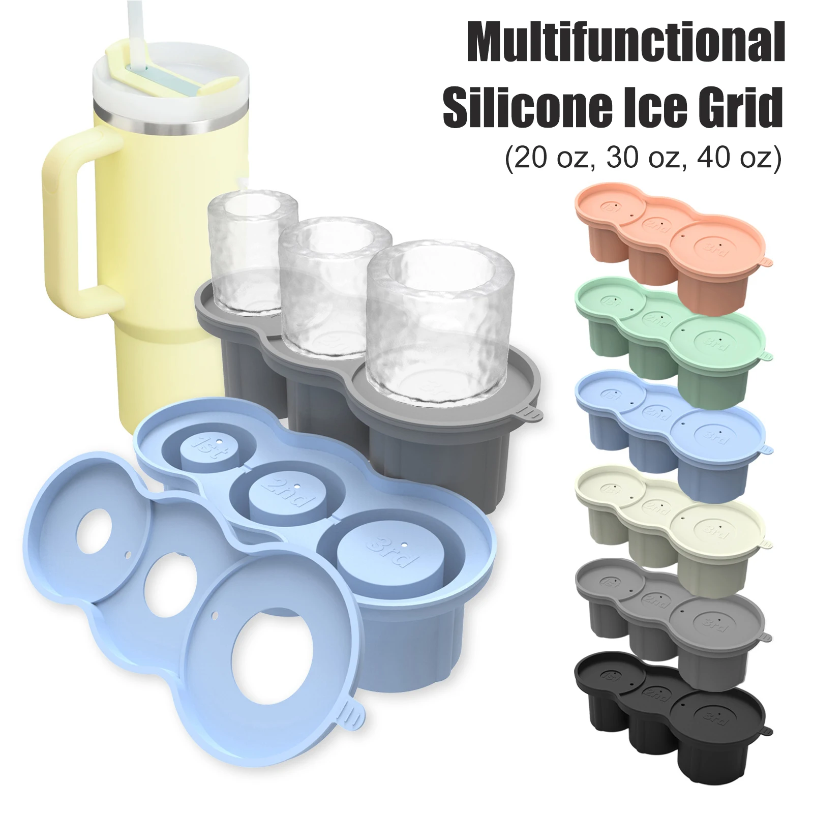 Stanley Ice Cube Maker With Lid 3 Hollow Cylinder Ice Cube Molds