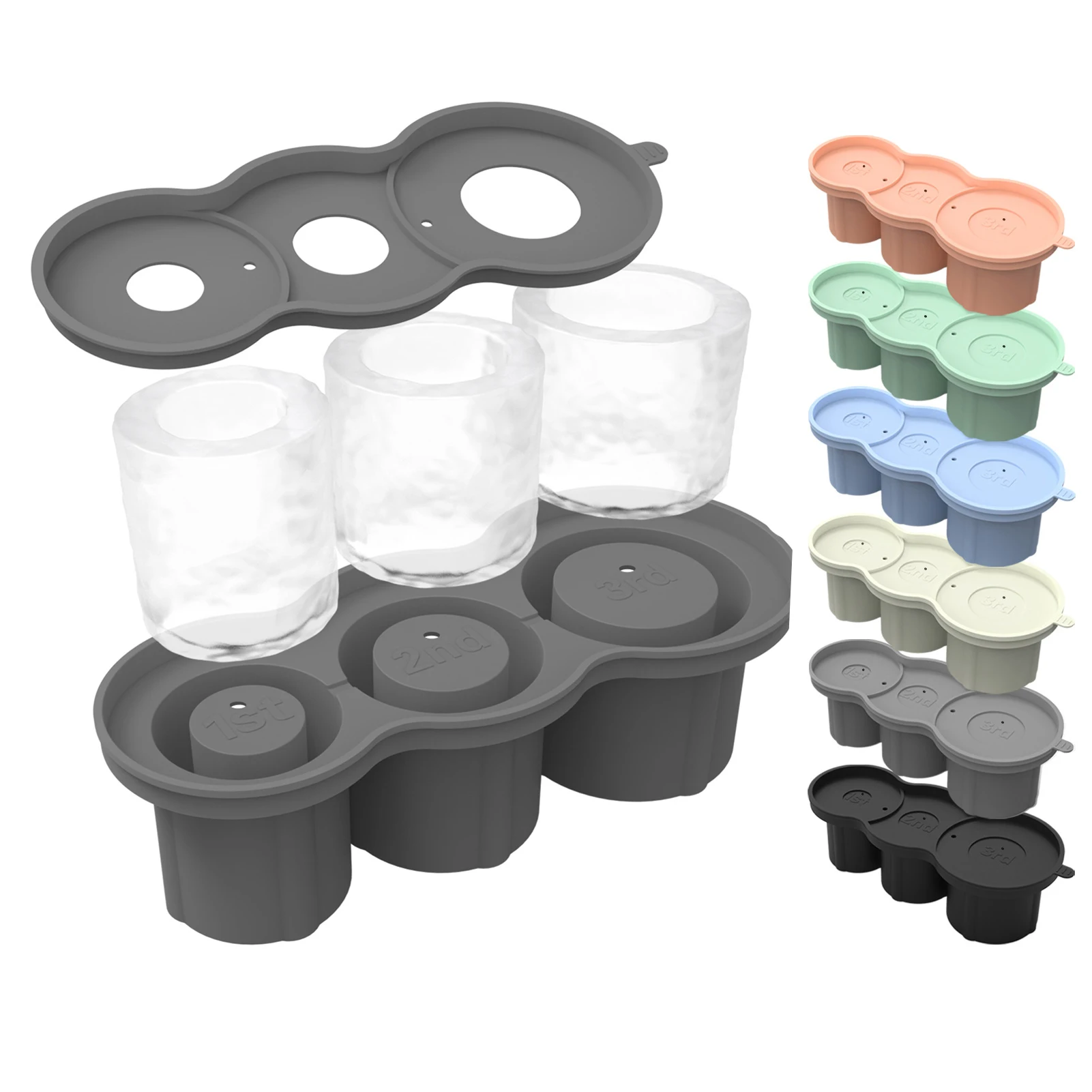 Stanley Ice Cube Maker With Lid 3 Hollow Cylinder Ice Cube Molds