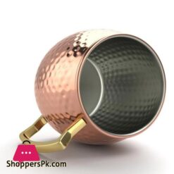 1 Pcs 550Ml Hammered Copper Mug