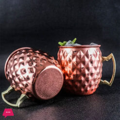 1 Pcs 550ml Hammered Copper Mug